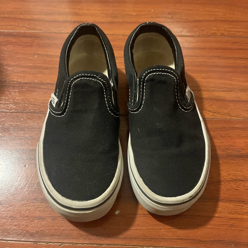 Vans Black Slip-On Kids Sneakers